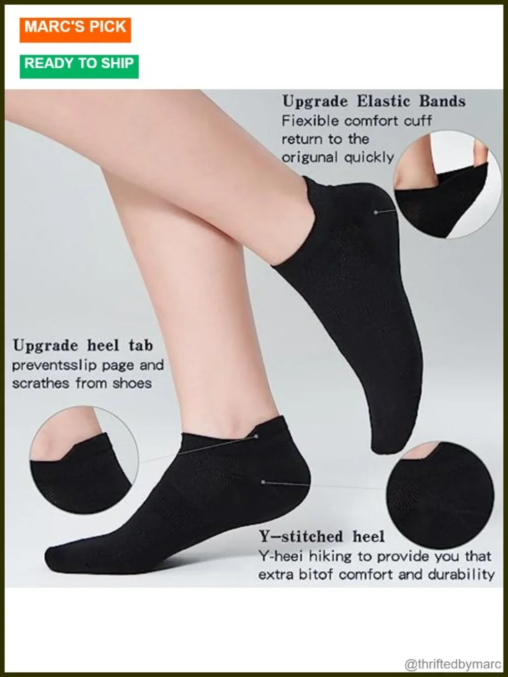 6/12 Pairs Low Cut No Show Athletic Ankle Socks Cotton Nylon Spandex